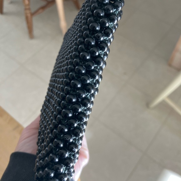 EUC Vintage Black Beaded Clutch - Picture 5 of 7